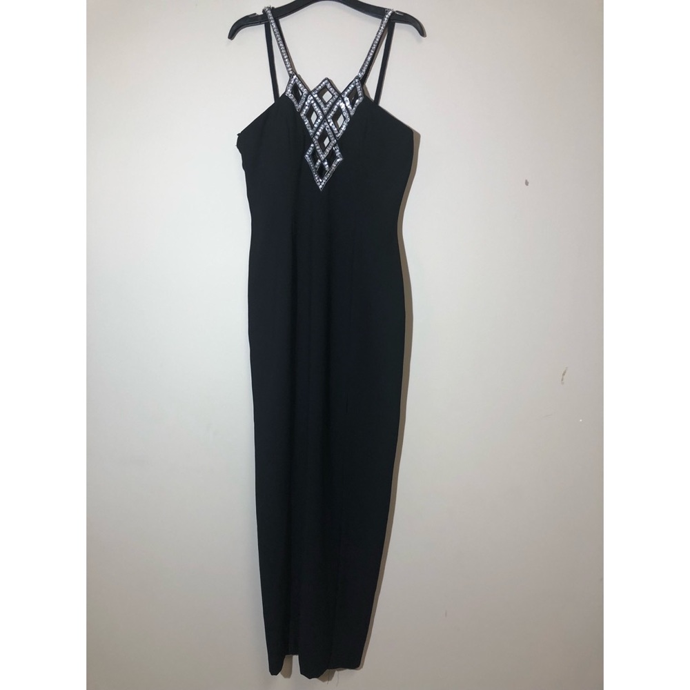 Black Diamond Cutout Formal Dress